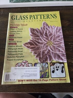 Glass Patterns Quarterly - Holiday Issue Magazine with Pink Poinsettia Cover